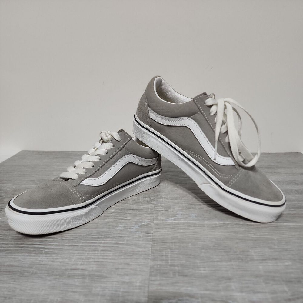 Vans Off The Wall Mens 4 Old Skool Skate Shoes Gray 508731 Low‎ Top Women 5 - Picture 5 of 10